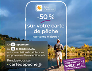 Carte de pêche à -50%